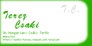 terez csaki business card