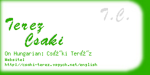 terez csaki business card